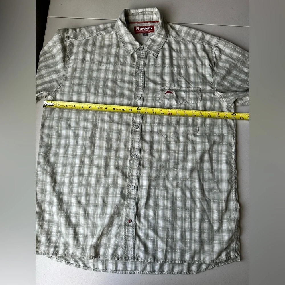 SIMMS ‘Big Sky’ UPF 50 Performance Fishing Short Sleeve Shirt Men’s Size XL - Picture 7 of 8